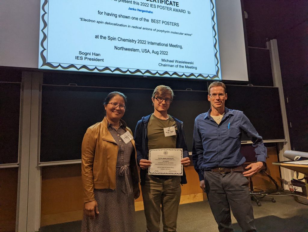 IES Poster Award Spin Chemistry Meeting2022